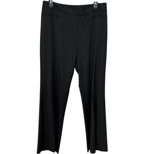 Lafayette 148 Grey Wool Straight Leg Dress Pants Womens Size 8